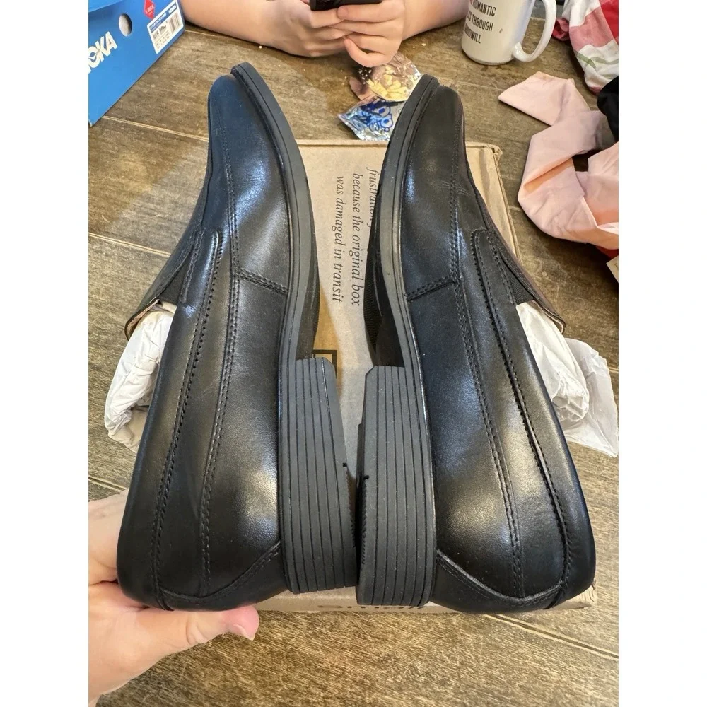 Clarks‎ Tilden Free Slip-On Black Loafer Size 9.5 Leather